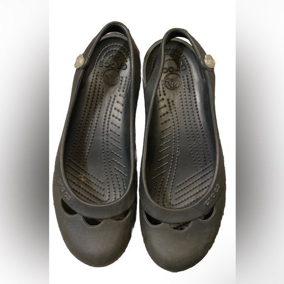 crocs mary jane style black size 10 - Picture 1 of 4
